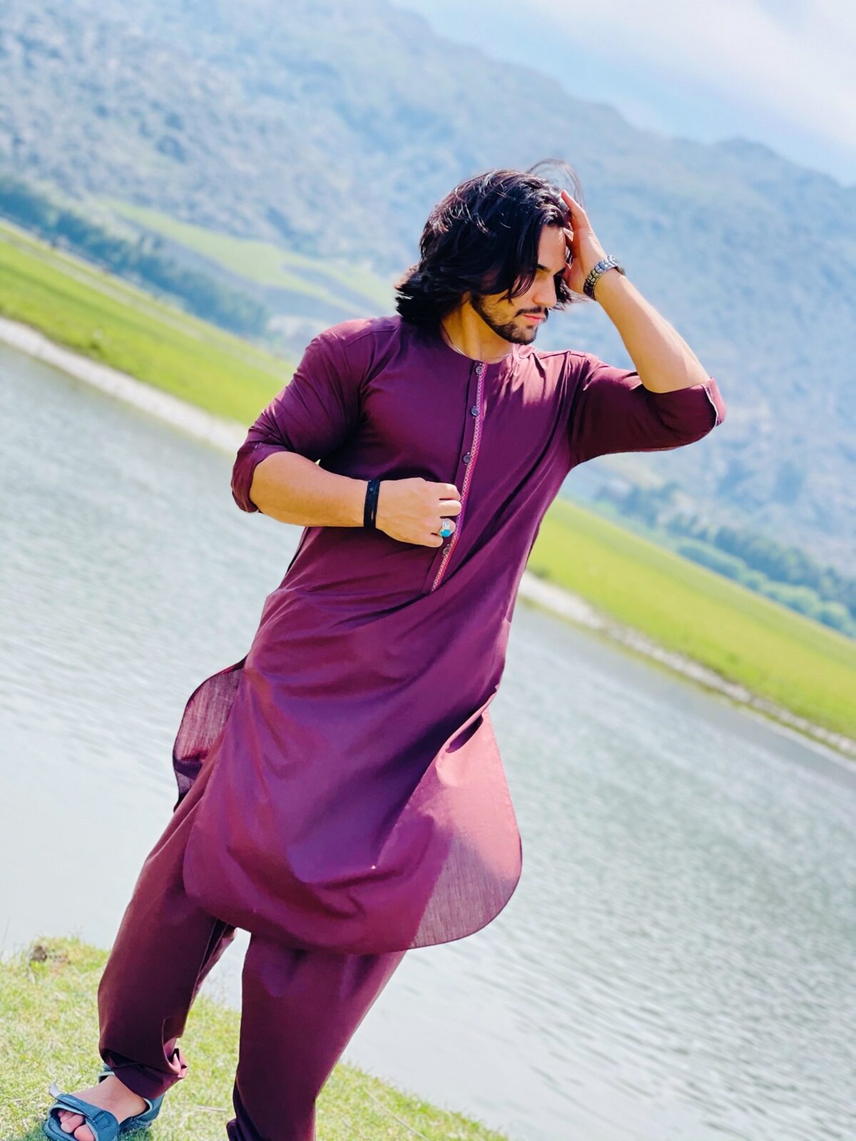 Khalid Signature 16 custom Afghan men's outfit