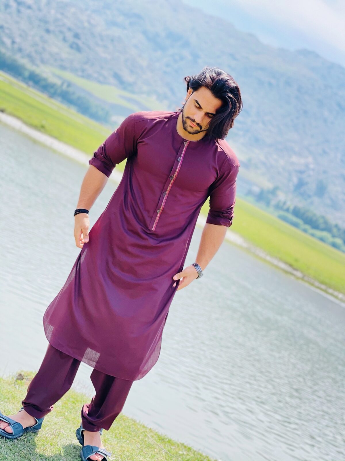 Khalid Signature 14 custom Afghan men's outfit