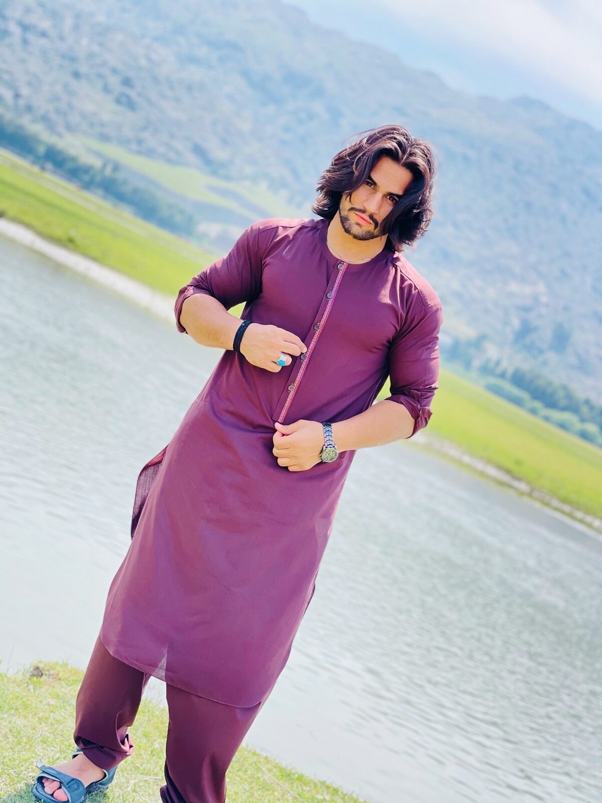 Khalid Signature 15 custom Afghan men's outfit