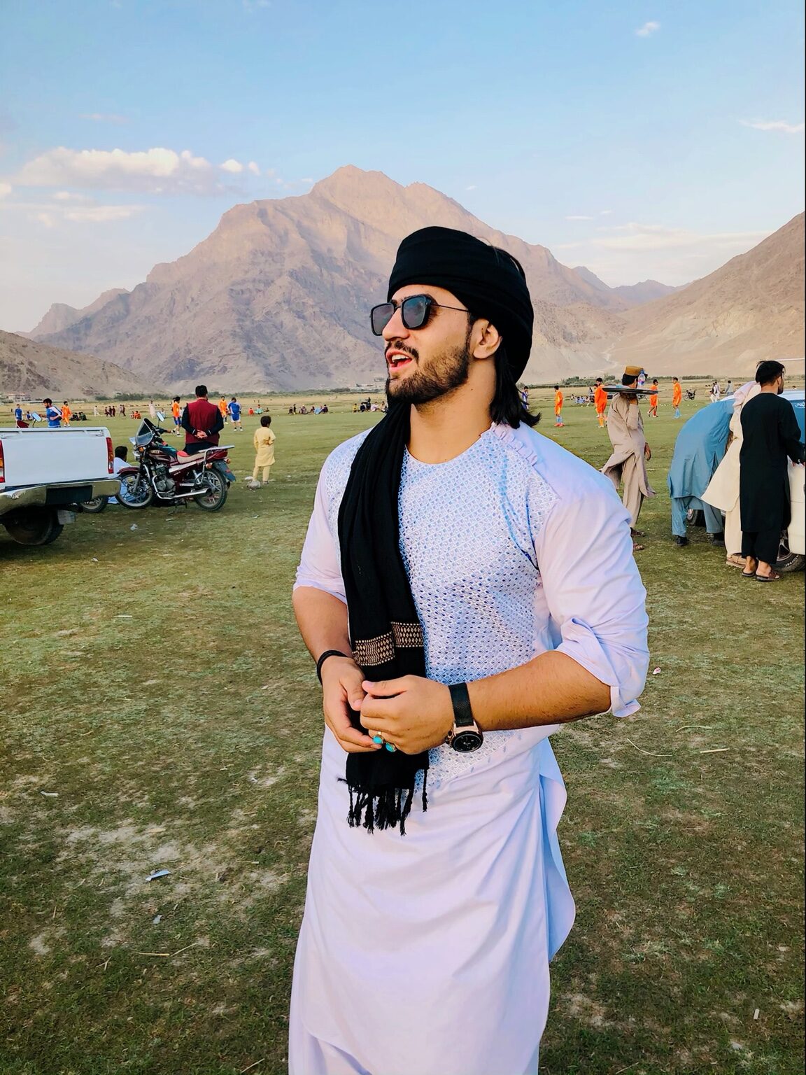 Khalid Signature 65 custom Afghan men's outfit